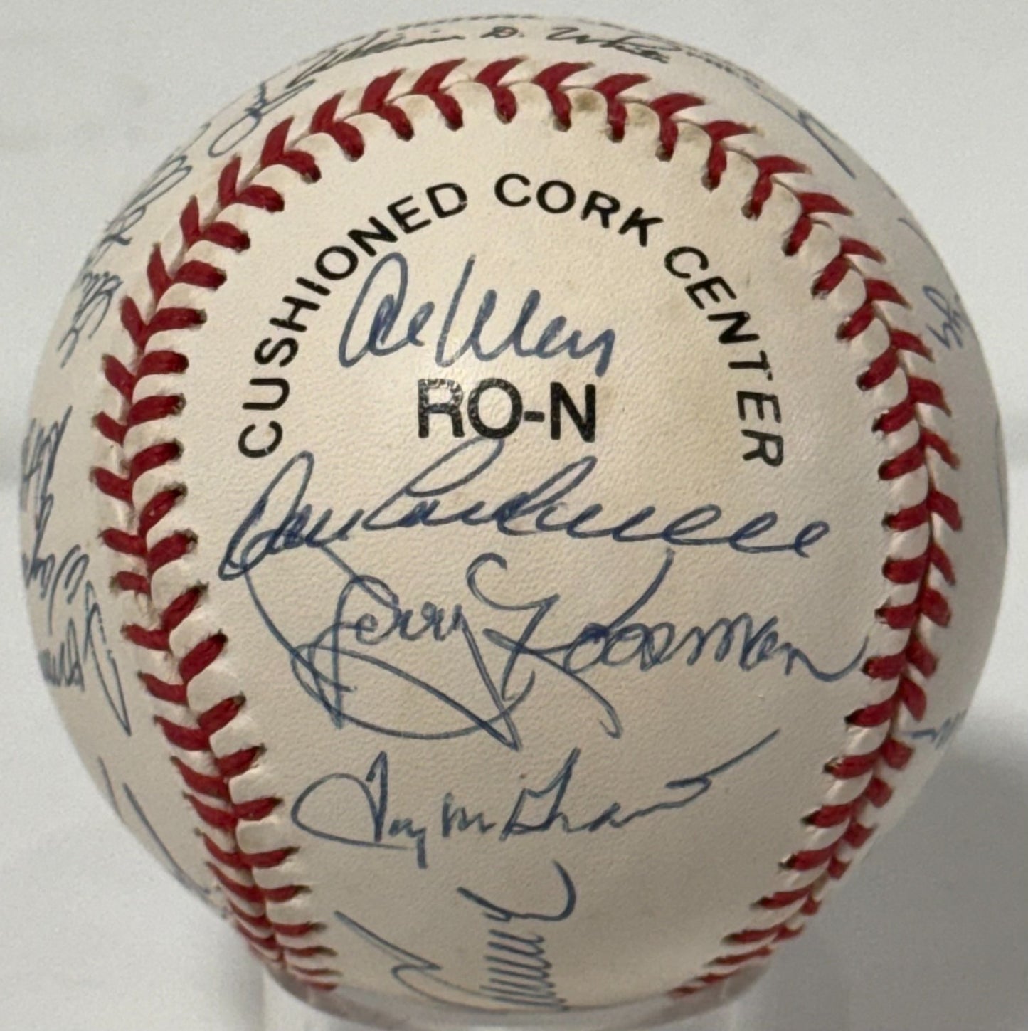 1969 NY Mets Team Signed NL Baseball 25 Auto Tom Seaver Nolan Ryan Clendenon COA