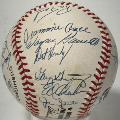 1969 NY Mets Team Signed NL Baseball 25 Auto Tom Seaver Nolan Ryan Clendenon COA