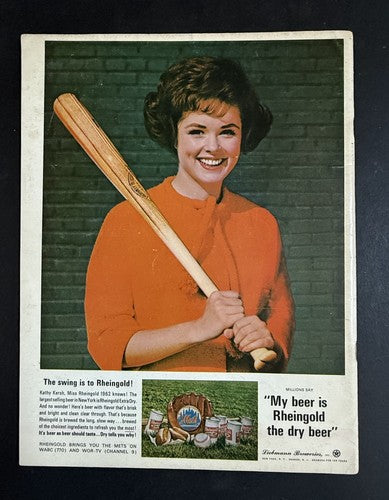 1962 New York Mets 1st Year Baseball Yearbook  Nice Some Bottom Wear Tight Crisp