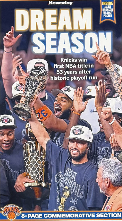 NY Knicks 2026 NBA Champs 10x17 Newsday Cover Photo Framed Dream Season Brunson