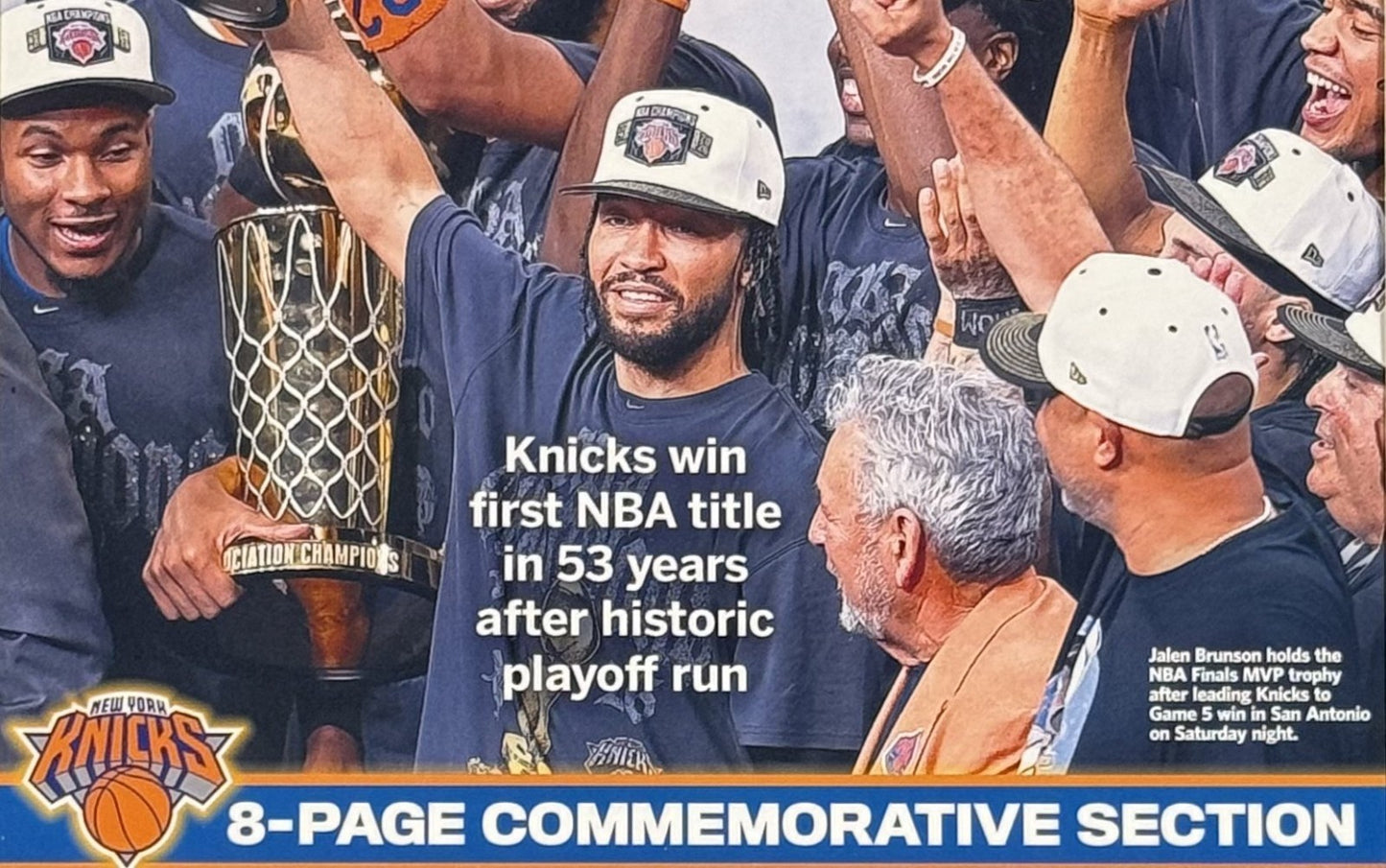 NY Knicks 2026 NBA Champs 10x12 Newsday Cover Photo Framed Dream Season Brunson