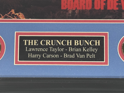 Crunch Bunch Signed 20x24 Photo Framed LT Carson Kelley Van Pelt COA NY Giants