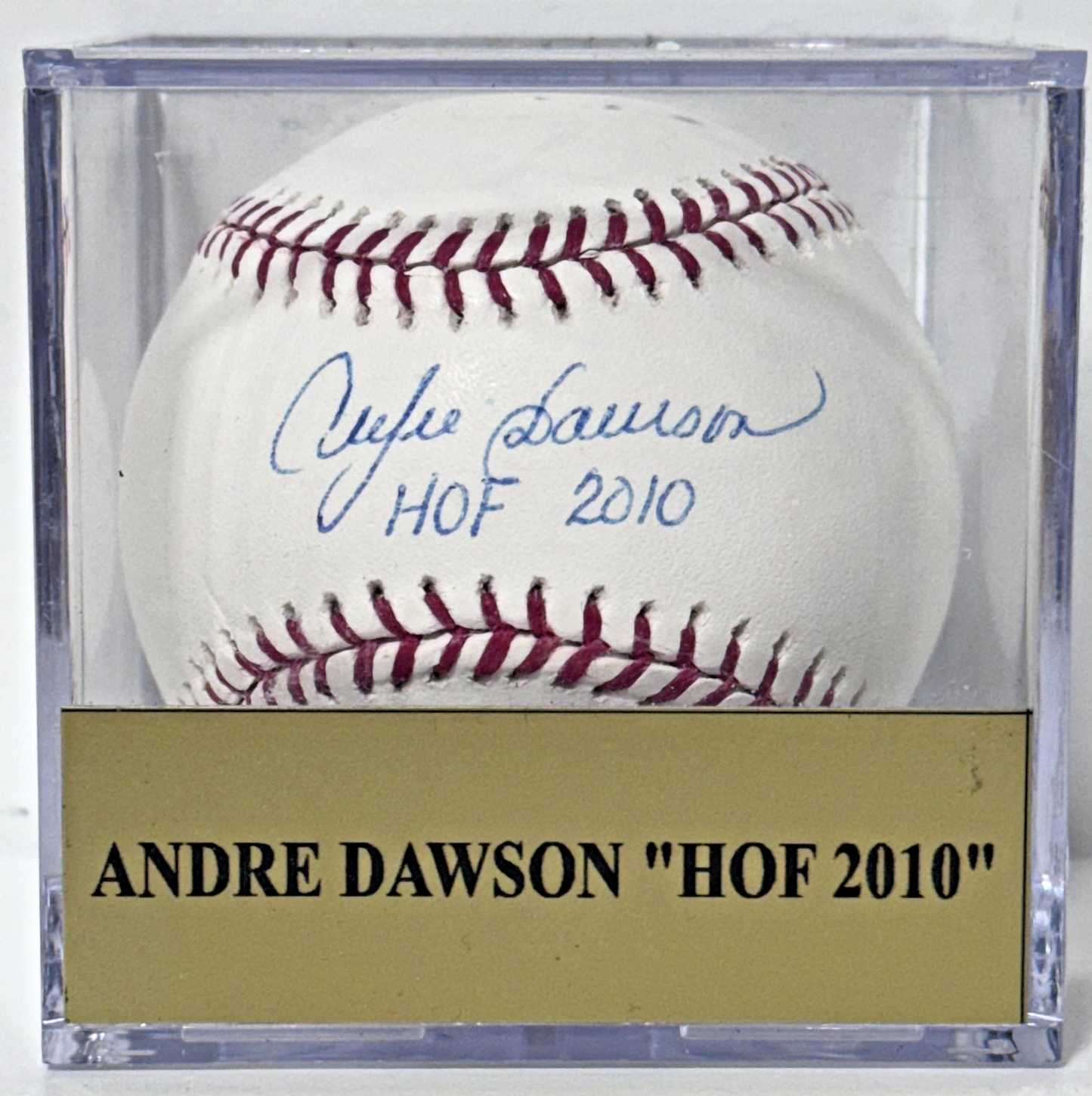Andre Dawson Signed Official Baseball w/ Case HOF 2010 Auto Steiner COA Cubs