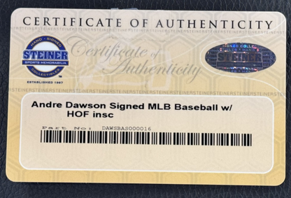 Andre Dawson Signed Official Baseball w/ Case HOF 2010 Auto Steiner COA Cubs