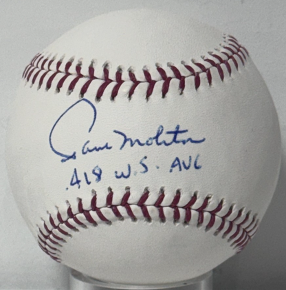 Paul Molitor Signed Official Baseball .418 WS AVG Auto Steiner COA Brewers HOF