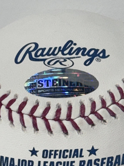 Paul Molitor Signed Official Baseball .418 WS AVG Auto Steiner COA Brewers HOF