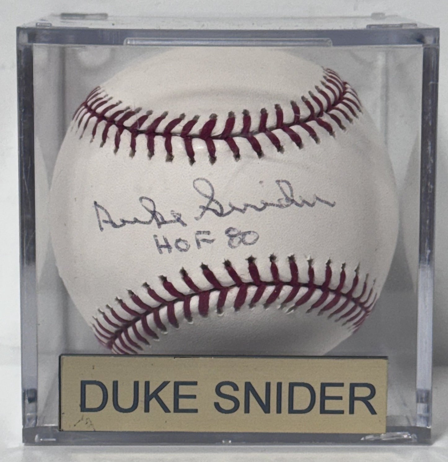Duke Snider Signed Official Baseball HOF 80 Auto MLB Steiner COA W/ Case Dodgers