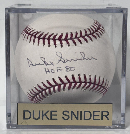 Duke Snider Signed Official Baseball HOF 80 Auto MLB Steiner COA W/ Case Dodgers