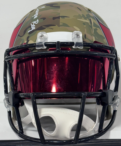 Devin White Signed 3 Ins Camo FS Riddell TB Buccaneers Helmet Visor Auto BAS COA