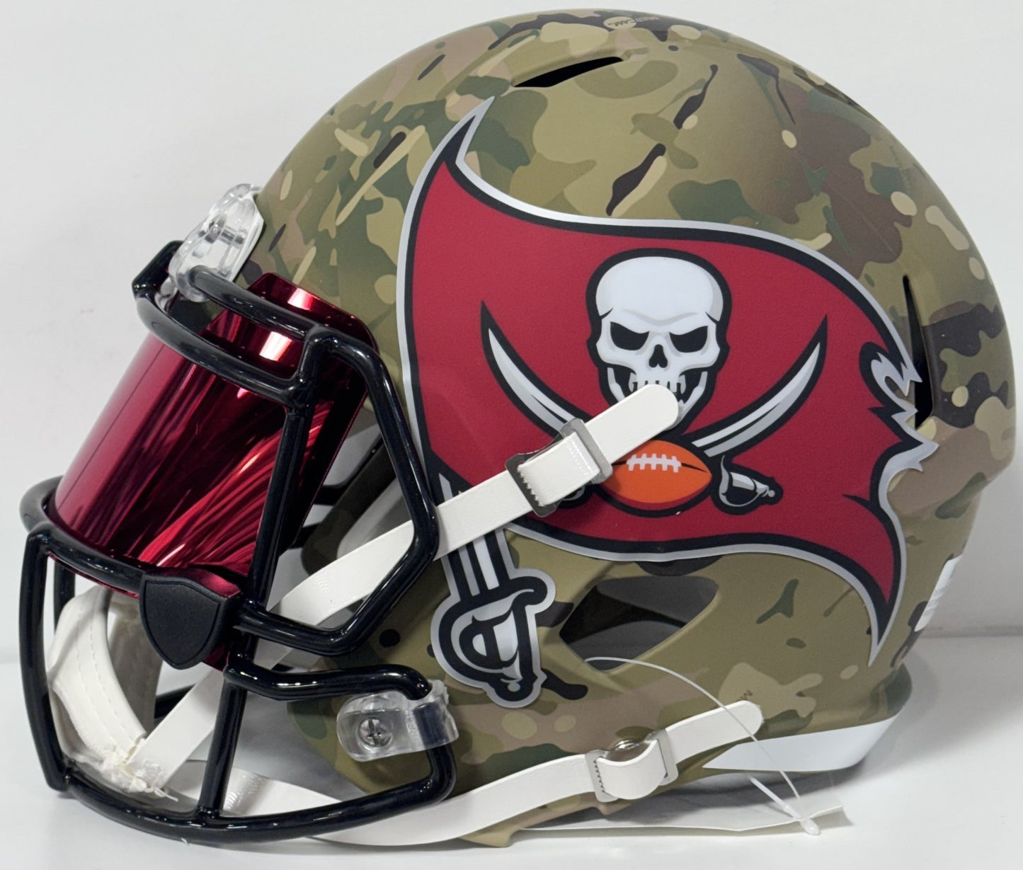 Devin White Signed 3 Ins Camo FS Riddell TB Buccaneers Helmet Visor Auto BAS COA