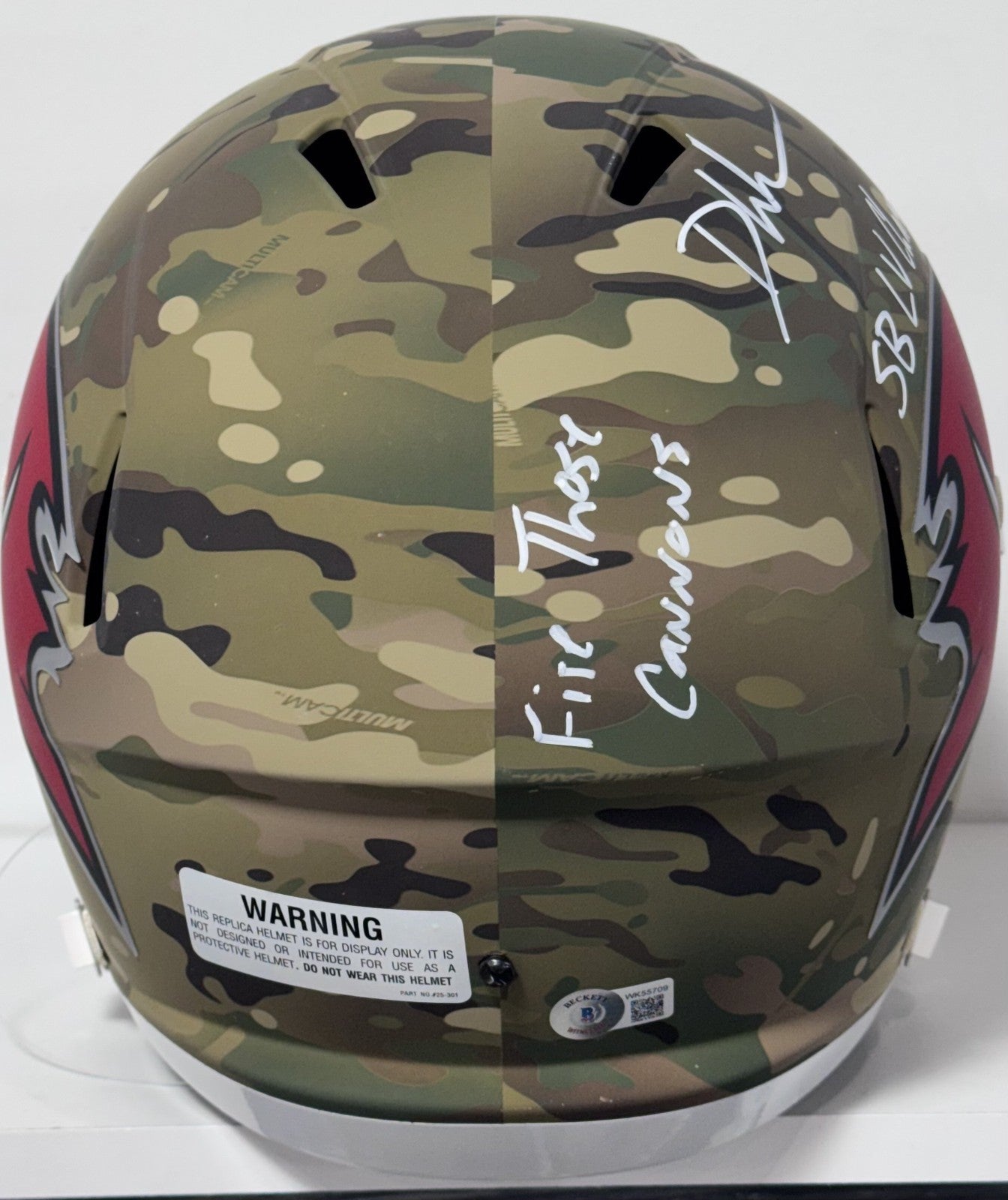Devin White Signed 3 Ins Camo FS Riddell TB Buccaneers Helmet Visor Auto BAS COA