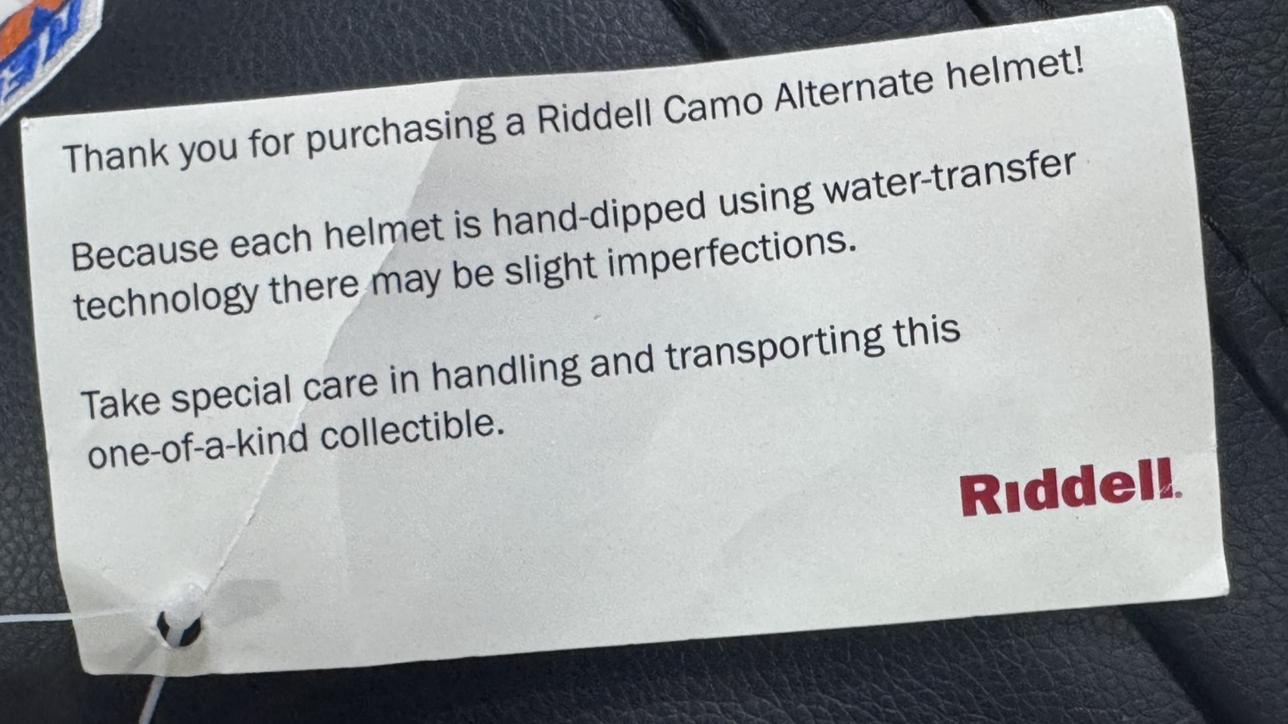 Devin White Signed 3 Ins Camo FS Riddell TB Buccaneers Helmet Visor Auto BAS COA