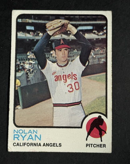 1973 Topps Nolan Ryan #220 Dead Centered W/Crease Nice Eye Appeal Angels