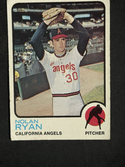 1973 Topps Nolan Ryan #220 Dead Centered W/Crease Nice Eye Appeal Angels