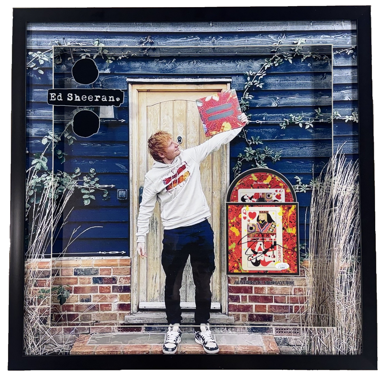 Ed Sheeran Signed The Joker and Queen CD Framed LED Shadowbox Auto JSA COA