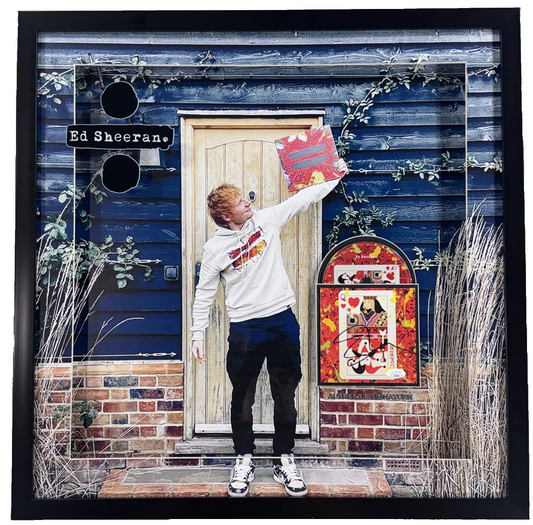 Ed Sheeran Signed The Joker and Queen CD Framed LED Shadowbox Auto JSA COA
