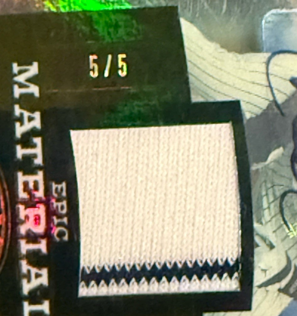 2006 Upper Deck Epic Materials Derek Jeter Game Used Jersey Auto 5/5 Psa 8 Pop 1