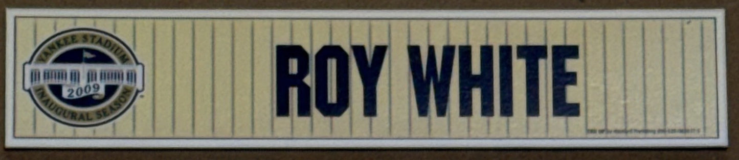 Roy White NY Yankees Game Used 2009 Season Old Timers Day Magnetic Nameplate