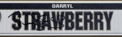 Darryl Strawberry Signed Yankees Game Used Locker Room Plate Old Timers Day COA