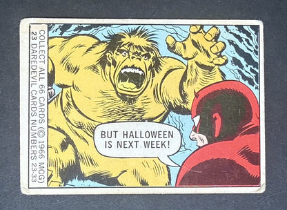 1966 Donruss Marvel Super Heroes #23 Daredevil True Rookie Card Rc Centered