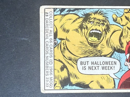 1966 Donruss Marvel Super Heroes #23 Daredevil True Rookie Card Rc Centered