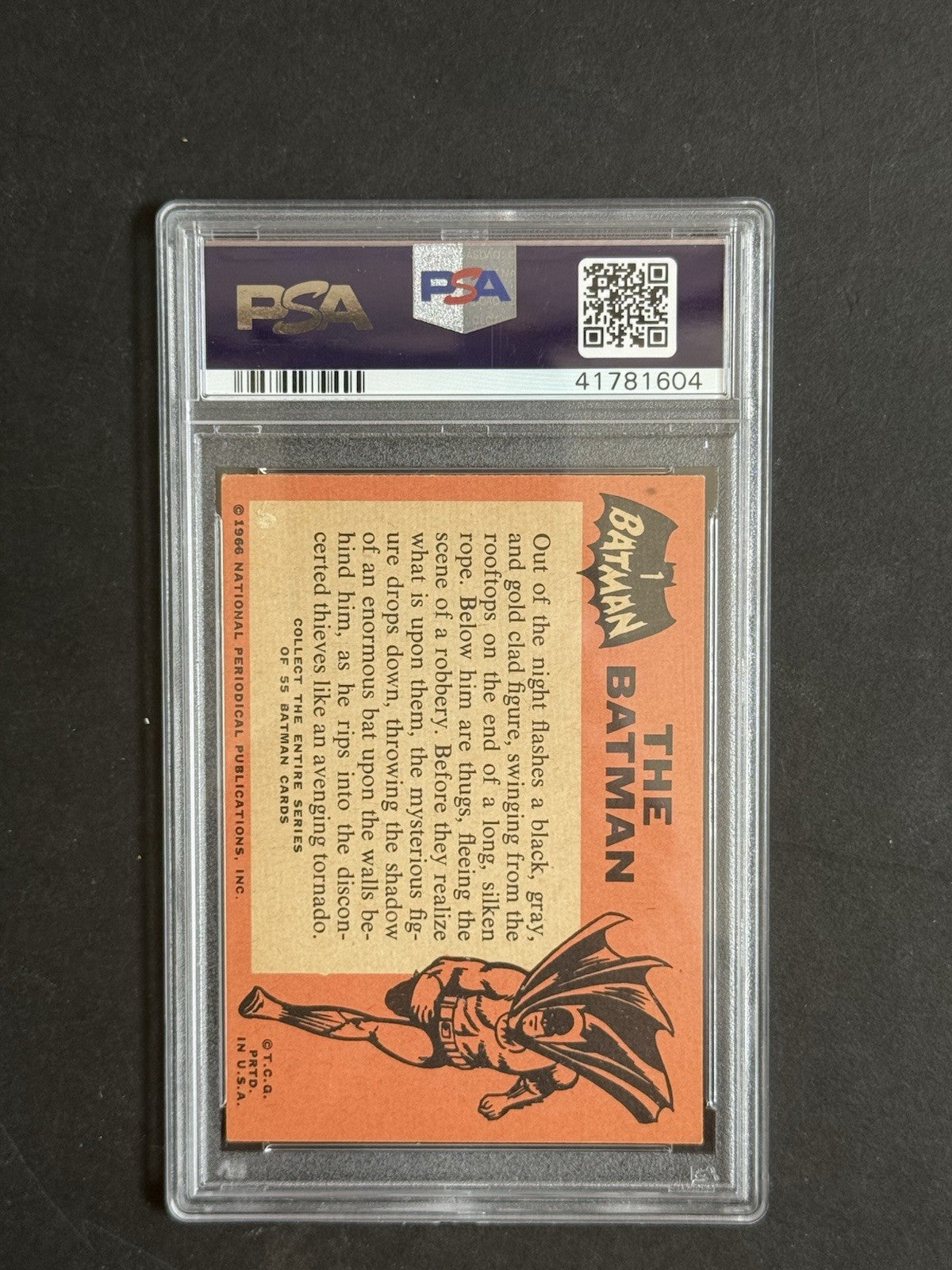 1966 Topps The Batman #1 The Batman PSA 6 EX- Mint Rookie