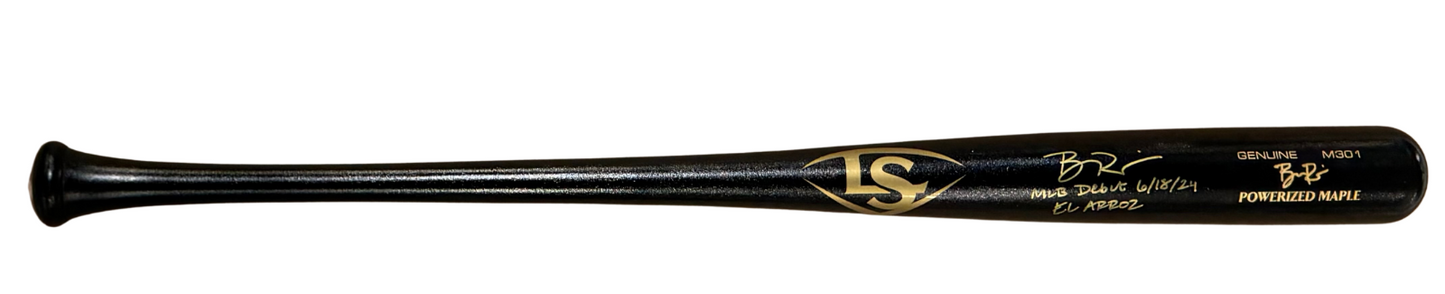Ben Rice Signed Louisville Ls Bat NY Yankees MLB Debut El Arroz Auto Steiner Coa