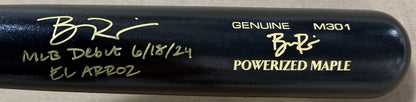 Ben Rice Signed Louisville Ls Bat NY Yankees MLB Debut El Arroz Auto Steiner Coa