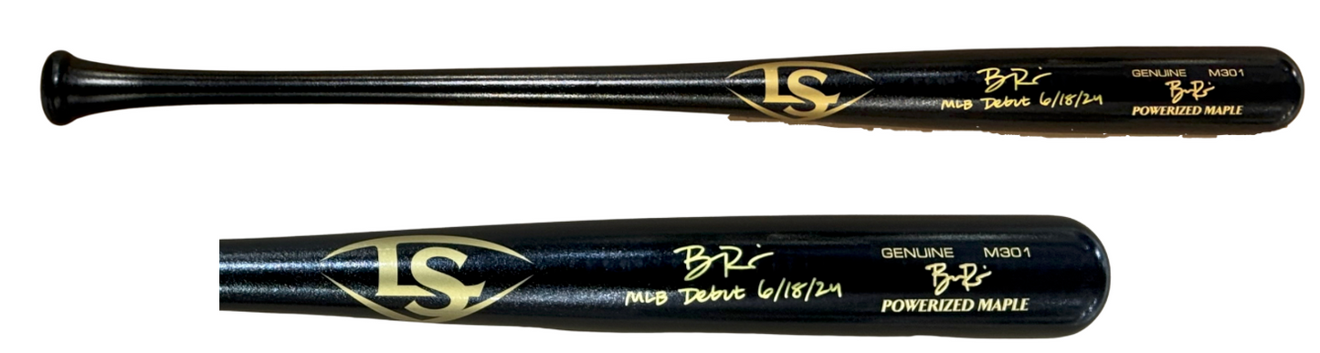 Ben Rice Signed Louisville Slugger Game Model Bat Yankees MLB Debut Auto Steiner