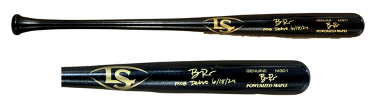 Ben Rice Signed Louisville Slugger Game Model Bat Yankees MLB Debut Auto Steiner