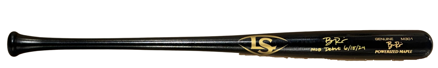 Ben Rice Signed Louisville Slugger Game Model Bat Yankees MLB Debut Auto Steiner