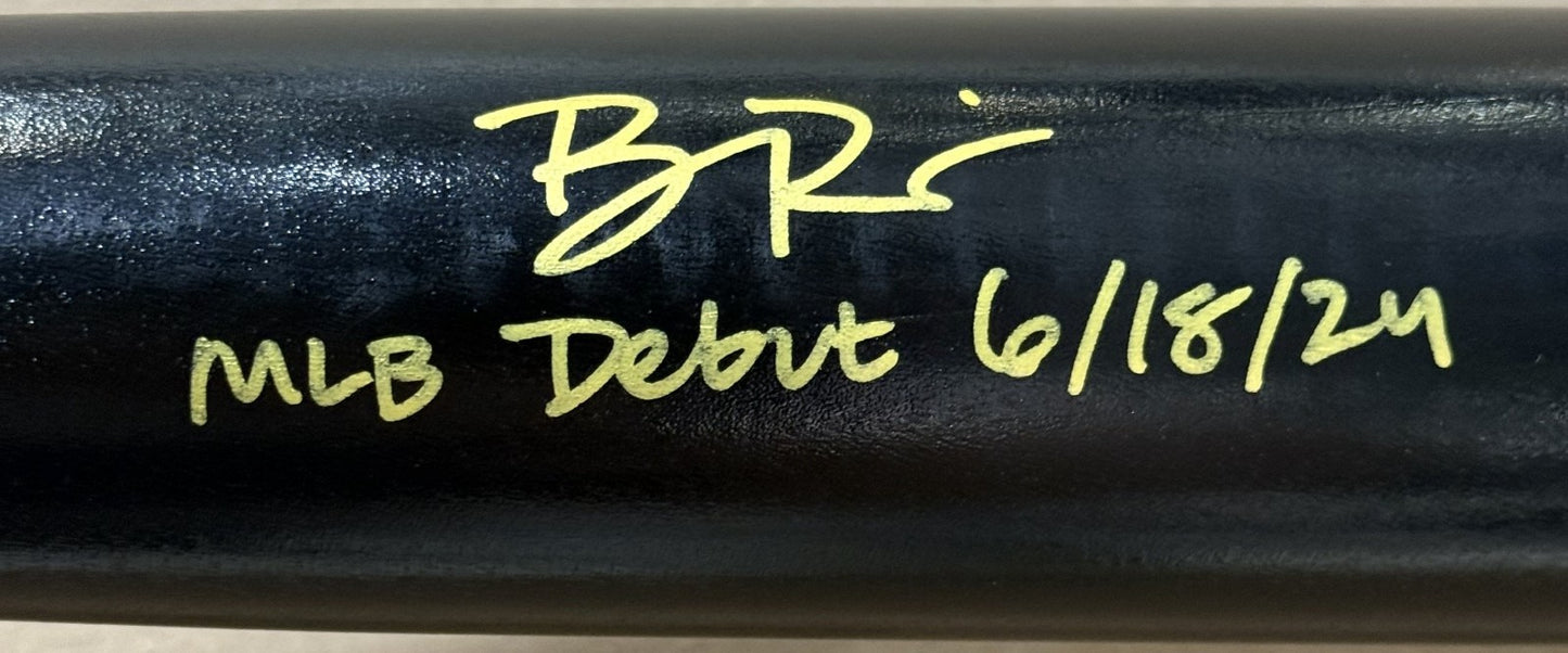 Ben Rice Signed Louisville Slugger Game Model Bat Yankees MLB Debut Auto Steiner
