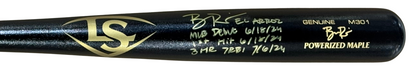 Ben Rice Signed Bat Yankees El Arroz MLB Debut 1st Hit 3 HR 7 RBI Auto Steiner