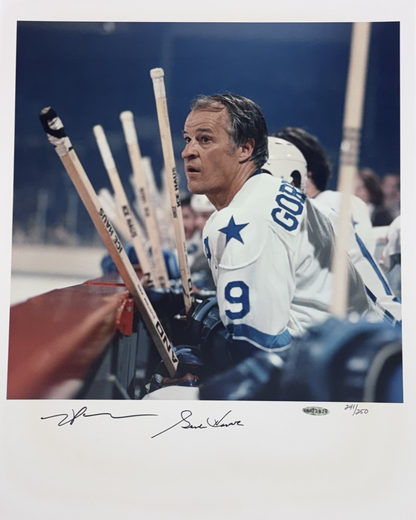 Gordie Howe Signed 16x20 Neil Leifer Photo LE /250 Auto UDA COA Red Wings HOF