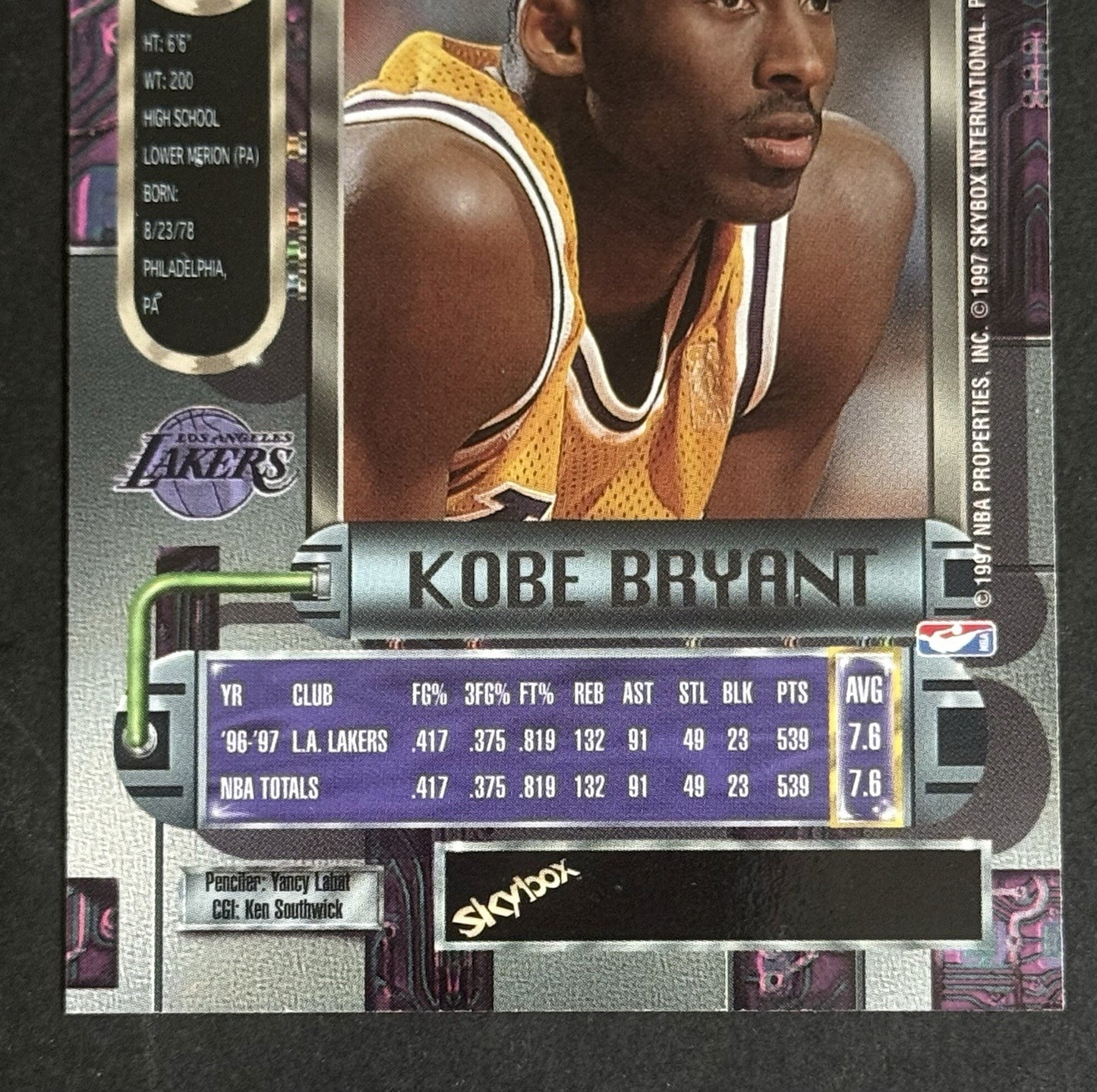 1997-98 Metal Universe Kobe Bryant Death Star #81 Los Angeles Lakers