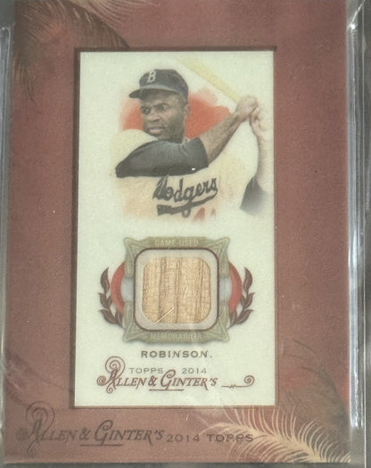 Jackie Robinson Allen & Ginter 2014 Framed Mini Game Used Bat BGS 9.5 2 10’s MT