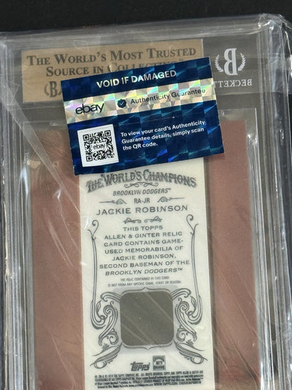 Jackie Robinson Allen & Ginter 2014 Framed Mini Game Used Bat BGS 9.5 2 10’s MT