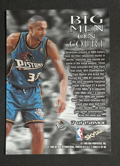 1997-98 Skybox Z-Force Grant Hill Big Men on Court #7 Pistons Sp Rare Insert