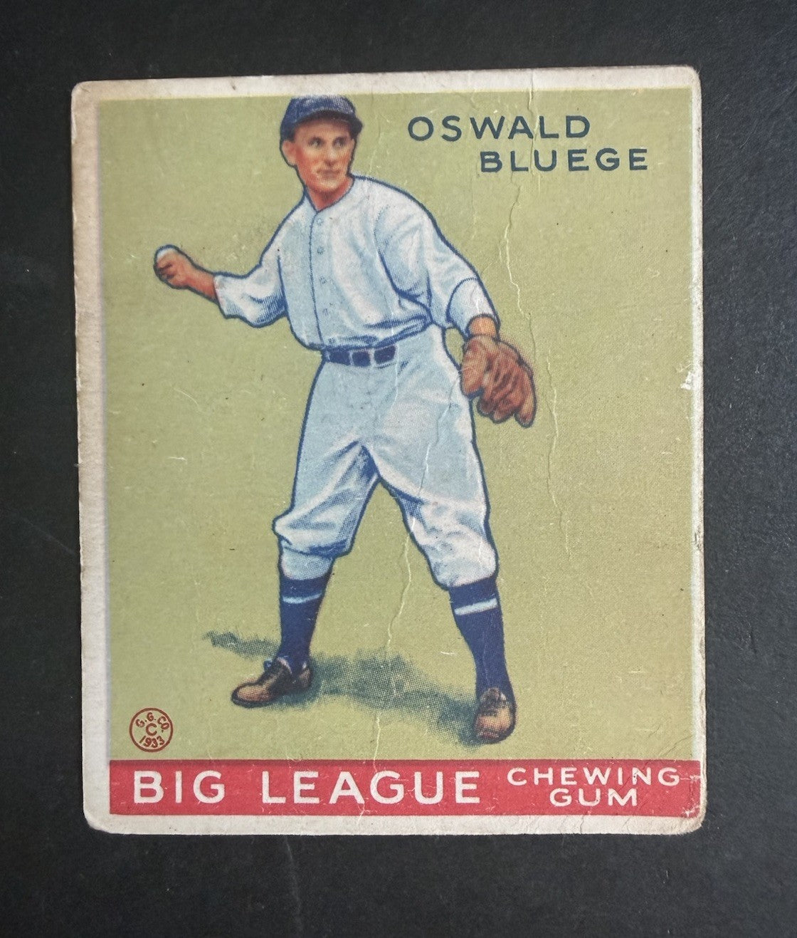 1933 Goudey #159 Oswald Bluege Washington Senators Vg Nice
