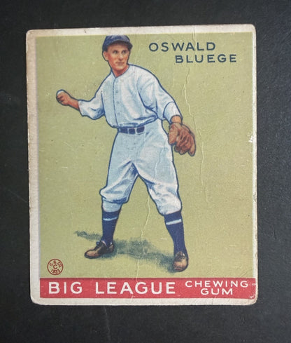 1933 Goudey #159 Oswald Bluege Washington Senators Vg Nice