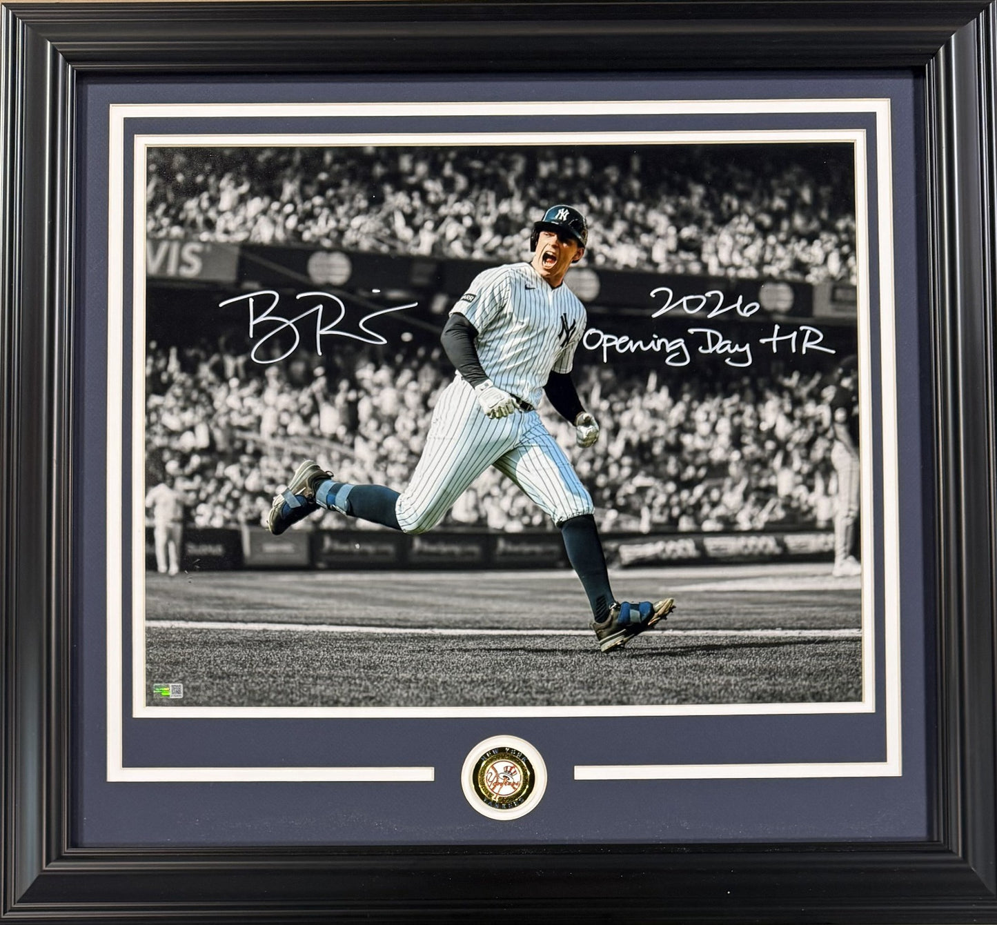 Ben Rice Signed 16x20 Photo Framed NY Yankees 2026 Opening Day HR Auto Steiner