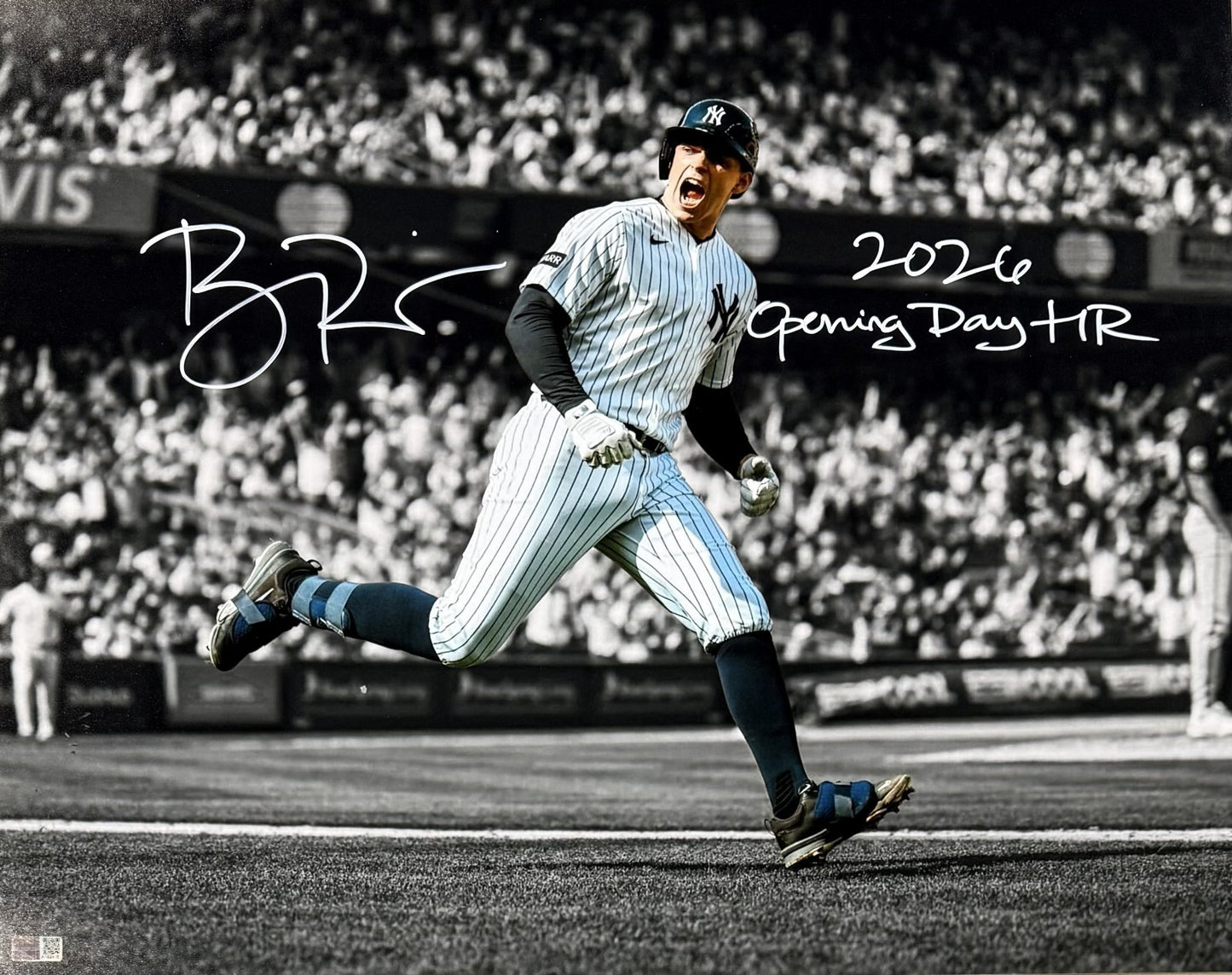 Ben Rice Signed 16x20 Photo Framed NY Yankees 2026 Opening Day HR Auto Steiner