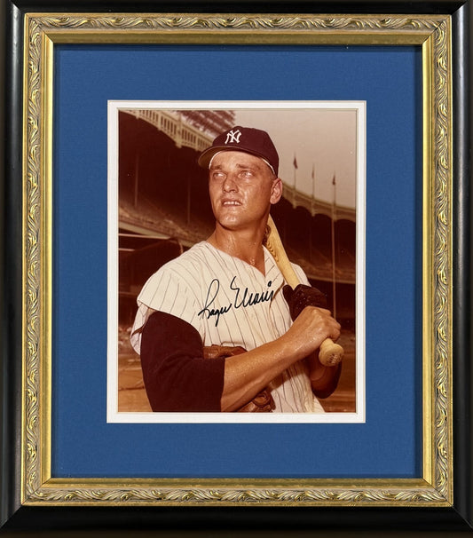Roger Maris Signed 8x10 Kodak Photo Framed Museum Glass NY Yankees Auto PSA COA