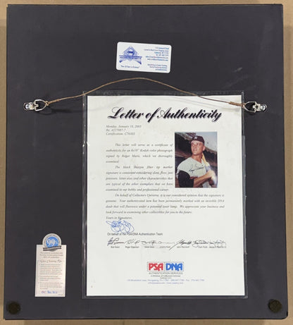 Roger Maris Signed 8x10 Kodak Photo Framed Museum Glass NY Yankees Auto PSA COA