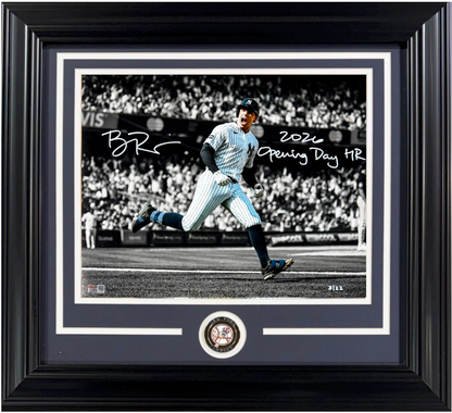 Ben Rice Signed 11x14 Photo Framed Yankees 2026 Opening Day HR Auto LE Steiner