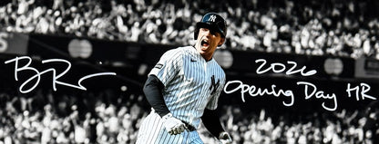 Ben Rice Signed 11x14 Photo Framed Yankees 2026 Opening Day HR Auto LE Steiner
