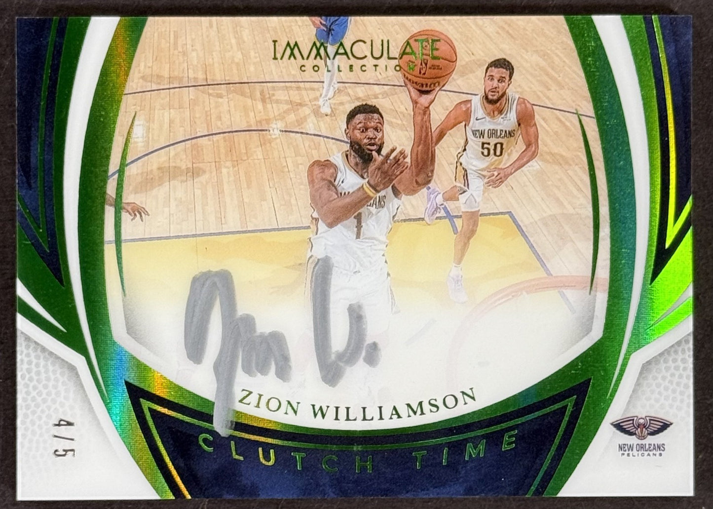 2024-25 Immaculate Basketball Green Zion Williamson NO Pelicans Auto 4/5 Panini