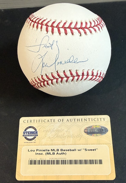 Lou Piniella Signed Official MLB Baseball Yankees Sweet Lou Auto MLB & Steiner