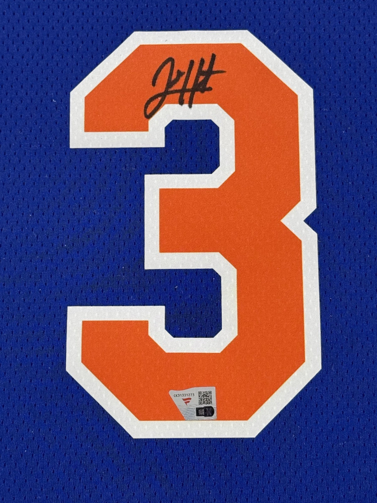 Josh Hart Signed NY Knicks Nike Jersey Framed LED Shadowbox Auto Fanatics COA
