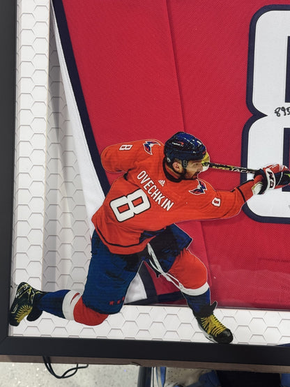 Alexander Ovechkin Signed Capitals Jersey 895G Auto LED Shadowbox Fanatics COA